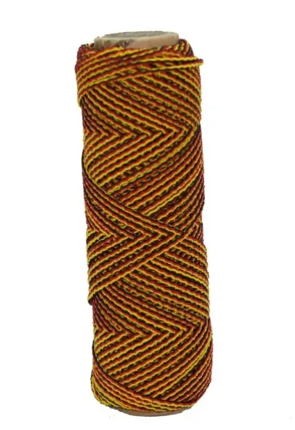 Bobina de cordón elástico de 3 mm en amarillo, rojo y negro